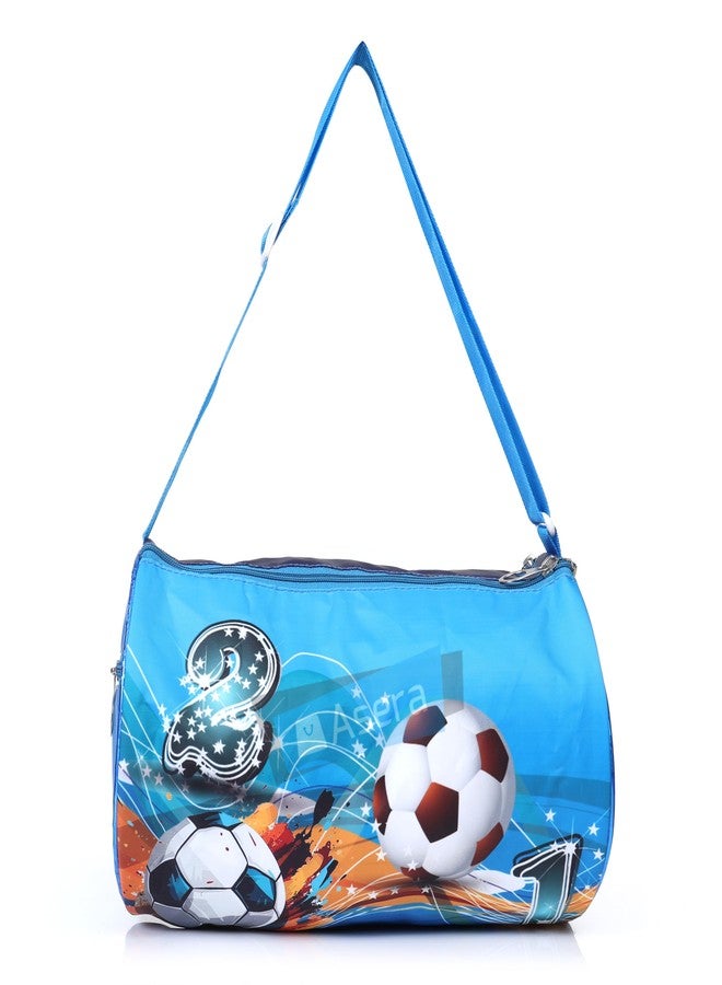 Asera حقيبة سفر أسيرا للأطفال/الأولاد/البنات | حقيبة متينة بتصميم مميز | مثالية للسفر واللعب | هدايا تذكارية لحفلات أعياد ميلاد الأطفال (كرة القدم) - Image 2